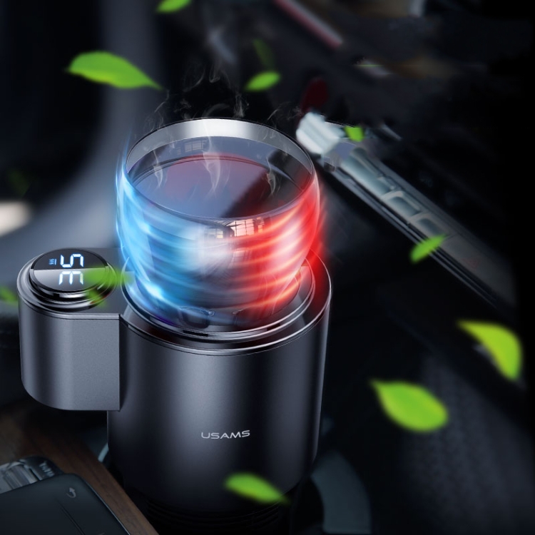 

USAMS US-ZB160 LED Screen Car Fast Hot And Cold Cup, Car Charger with Wire