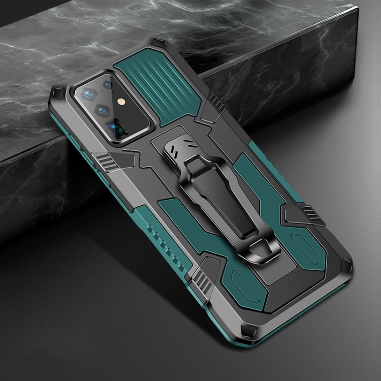 

For Samsung Galaxy S20 Machine Armor Warrior Shockproof PC + TPU Protective Case(Army Green)