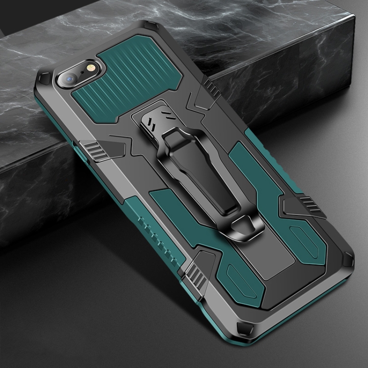

For iPhone 8 & 7 Machine Armor Warrior Shockproof PC + TPU Protective Case(Army Green)