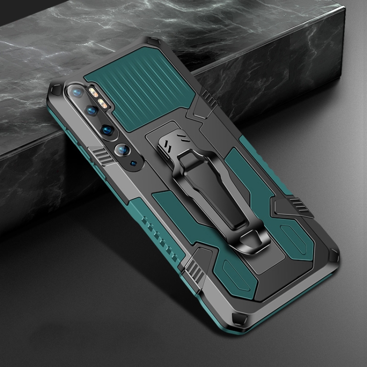 

For Xiaomi Mi Note 10 Pro Machine Armor Warrior Shockproof PC + TPU Protective Case(Army Green)