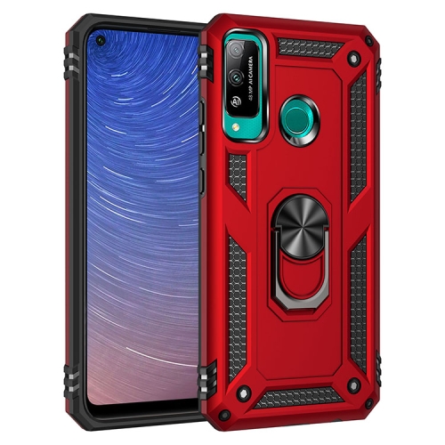 

For Huawei Y7p / P40 Lite E Shockproof TPU + PC Protective Case with 360 Degree Rotating Holder(Red)