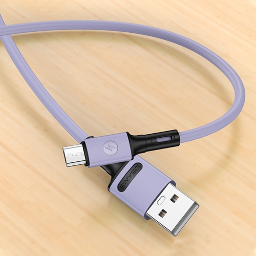 

USAMS US-SJ435 U52 2A Micro USB to USB Data Cable, Cable Length: 1m(Purple)