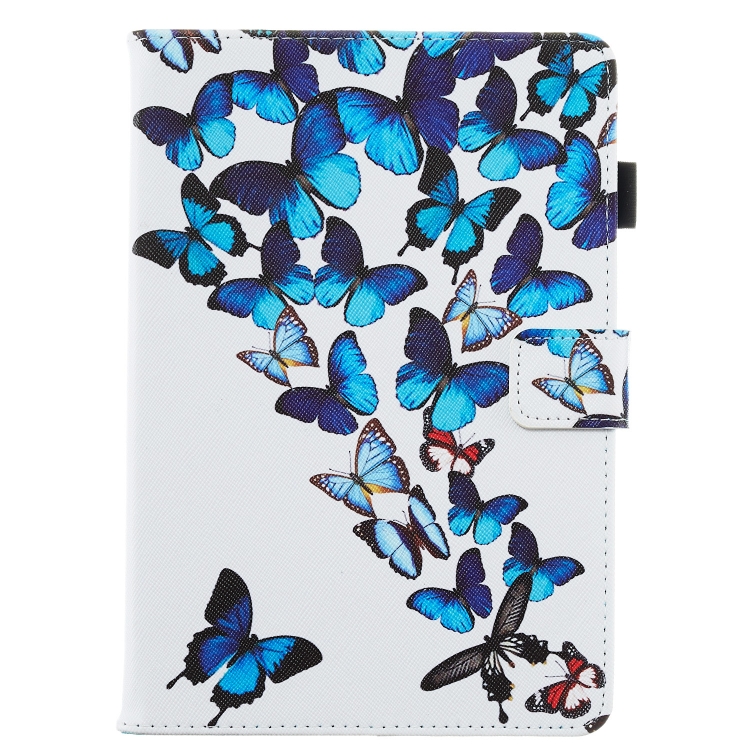 

For Amazon Kindle Fire HD 8 (2020) Painted Flat Leather Case with Card Slot & Wallet & Holder & Sleep / Wake-up Function(Group Disc)