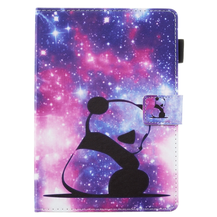 

For Amazon Kindle Fire HD 8 (2020) Flat Texture Flat Leather Case with Card Slot & Wallet & Holder & Sleep / Wake-up Function(Baby Panda)