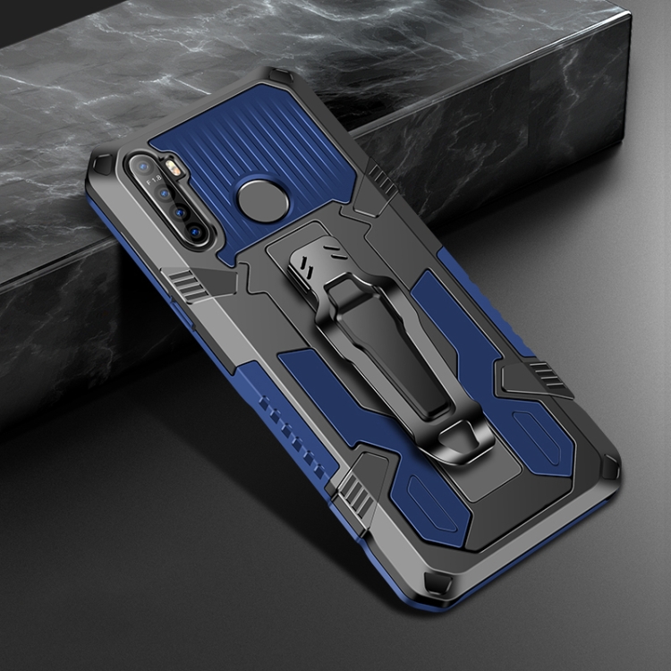 

For OPPO Realme 5 Machine Armor Warrior Shockproof PC + TPU Protective Case(Blue)