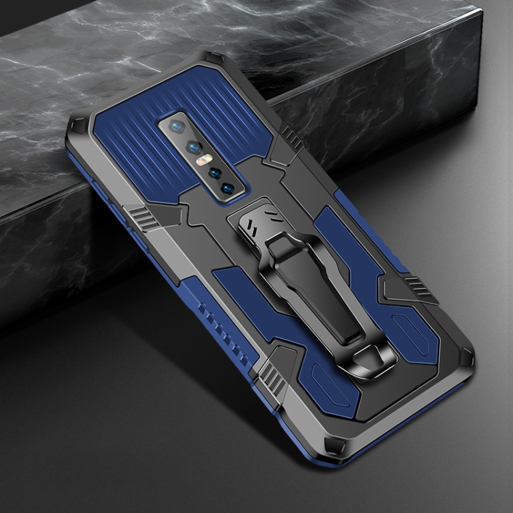 

For Vivo V17 Pro Machine Armor Warrior Shockproof PC + TPU Protective Case(Blue)