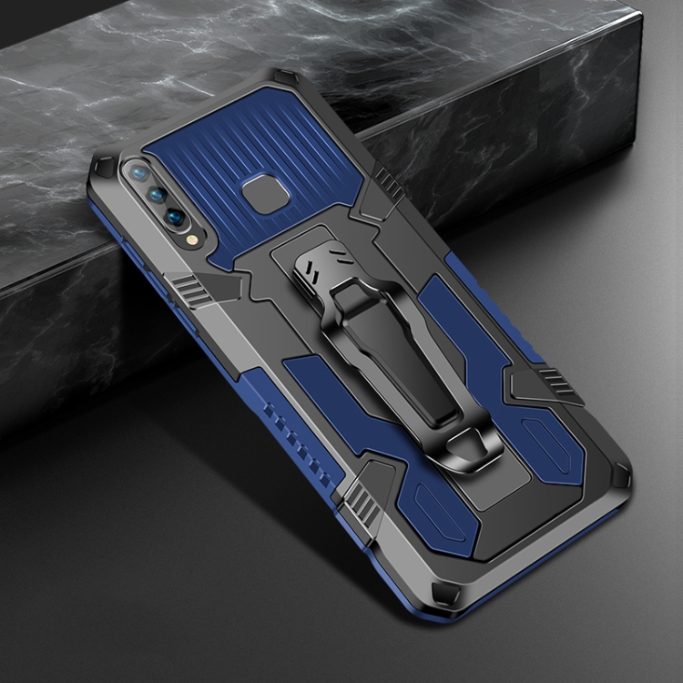

For Vivo Y17 Machine Armor Warrior Shockproof PC + TPU Protective Case(Blue)