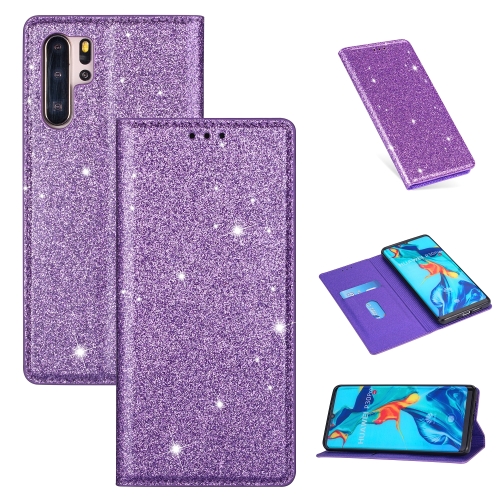 

For Huawei P30 Pro Ultrathin Glitter Magnetic Horizontal Flip Leather Case with Holder & Card Slots(Purple)
