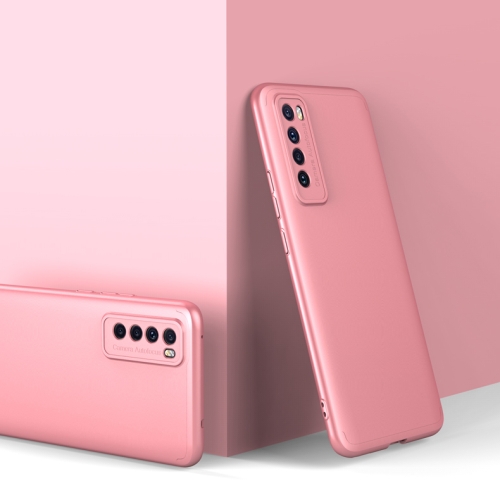 

For Huawei nova 7 5G GKK Three Stage Splicing Full Coverage PC Protective Case(Rose Gold)
