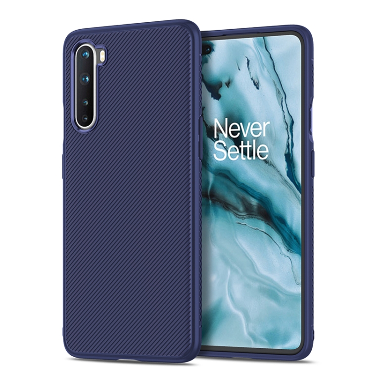 

For OnePlus Nord Lenuo Jazz Series Concave-convex Texture Case(Blue)