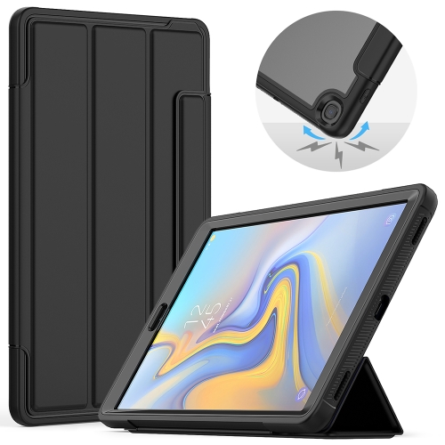 

For Samsung Galaxy Tab A 10.1 (2019) T510/T515 Acrylic + TPU Horizontal Flip Smart Leather Case with Three-folding Holder & Pen Slot & Wake-up / Sleep Function(Black)