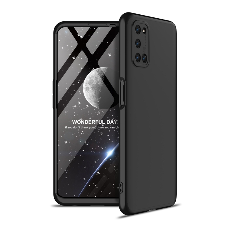

For Oppo A52 / A72 / A92 GKK Three Stage Splicing Full Coverage PC Protective Case(Black)
