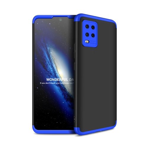 

For Xiaomi Mi 10 Lite 5G GKK Three Stage Splicing Full Coverage PC Protective Case(Black Blue)