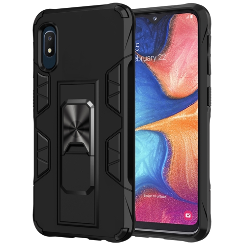 

For Samsung Galaxy A10e Soldier Armor Shockproof TPU + PC Magnetic Protective Case with Holder(Black)