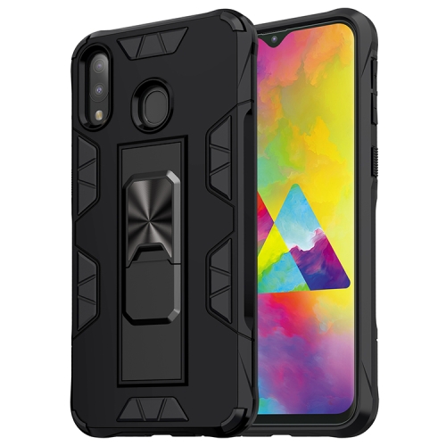 

For Samsung Galaxy M20 Soldier Armor Shockproof TPU + PC Magnetic Protective Case with Holder(Black)