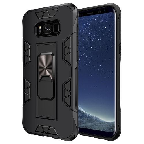 

For Samsung Galaxy S8+ Soldier Armor Shockproof TPU + PC Magnetic Protective Case with Holder(Black)