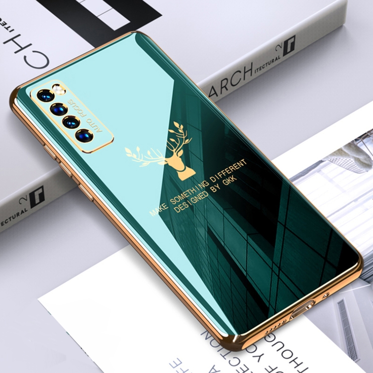

For Huawei nova 7 5G GKK PC + Solid Color Plating Protective Case(Green)