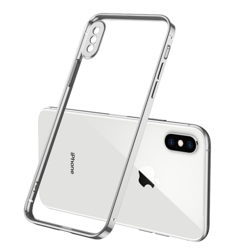 

For iPhone X GKK Straight Edge Phantom TPU + Plating Protective Case(Silver)