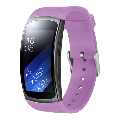 

For Samsung Galaxy Gear Fit2 3D Textured Silicone TPU Strap(Light Purple)