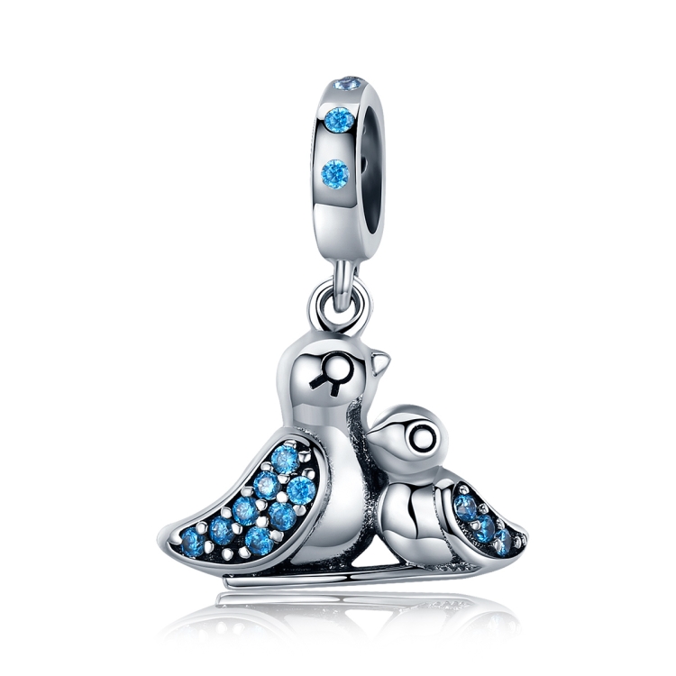 

S925 Silver Inlaid Blue Gem Bird Bracelet Accessories