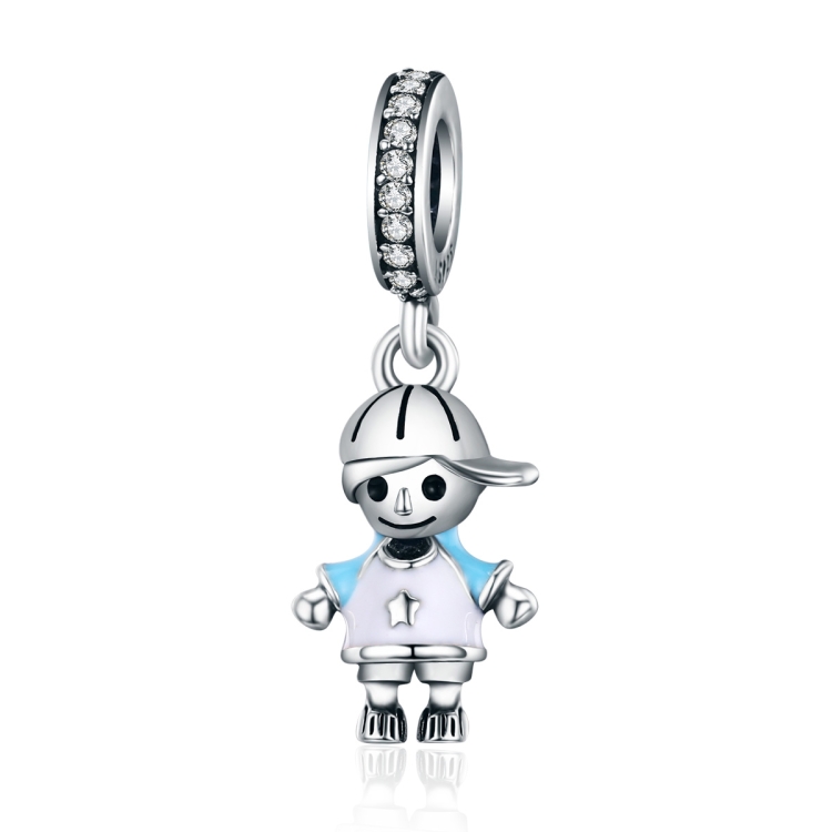 

S925 Sterling Silver Perfect Life Clever Boy Beads DIY Bracelet Necklace Accessories