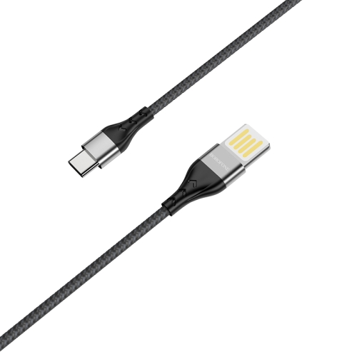 

Borofone BU11 1.2m 3A Max Output USB to USB-C / Type-C Tasteful Nylon Data Sync Charging Cable(Black)