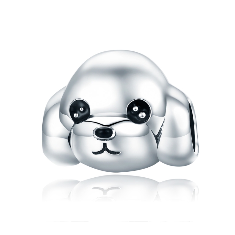 

Cute Poodle S925 Pure Silver Platinum Plated Accessories Pendant Loose Beads
