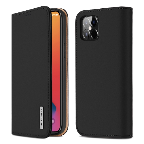 

For iPhone 12 Pro Max DUX DUCIS WISH Series TPU + PU + Leather Case with Card Slots & Wallet(Black)