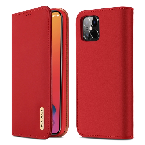 

For iPhone 12 Pro Max DUX DUCIS WISH Series TPU + PU + Leather Case with Card Slots & Wallet(Red)