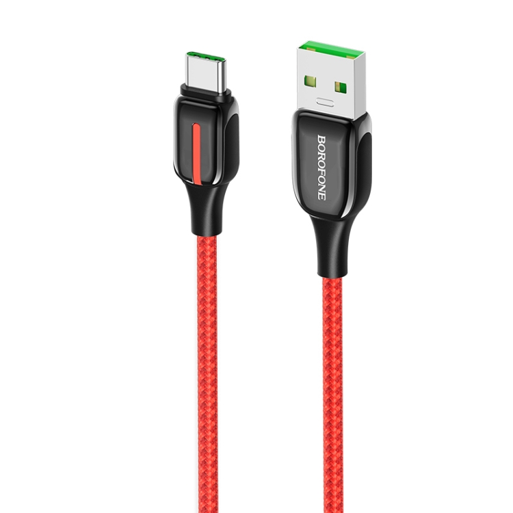 

Borofone BU14 1.2m 5A Max Output USB to USB-C / Type-C Heroic Fast Charging Data Cable(Red)