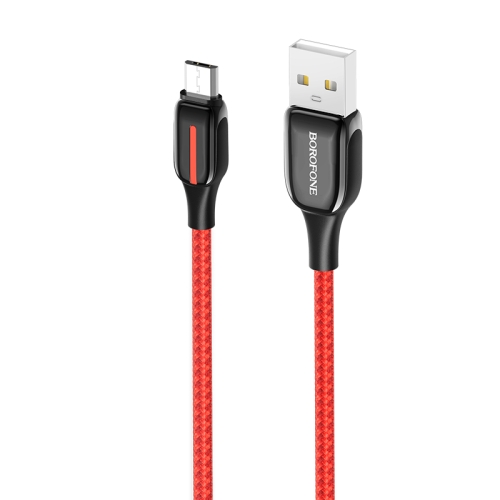 

Borofone BU14 1.2m 2.4A Max Output USB to Micro USB Heroic Charging Data Cable(Red)