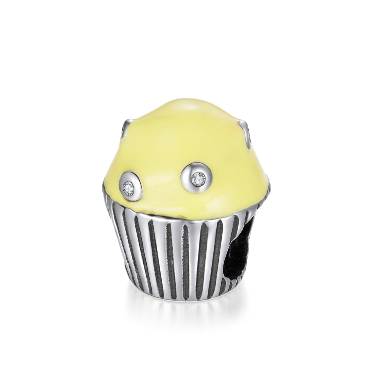 

S925 Sterling Silver Pendant Cup Cakes Beads DIY Bracelet Necklace Accessories