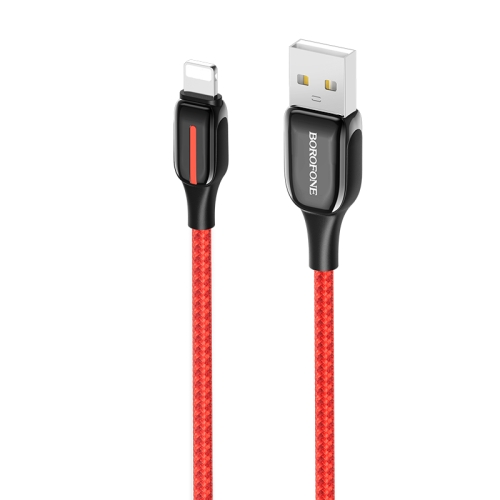 

Borofone BU14 1.2m 2.4A Max Output USB to 8 Pin Heroic Charging Data Cable(Red)