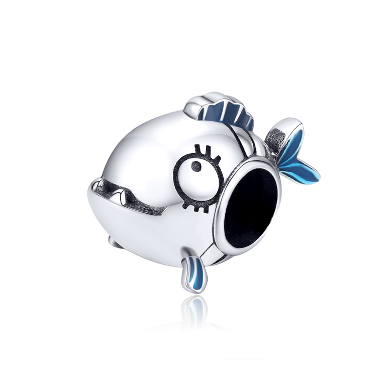 

S925 Sterling Silver Pendant Bigeye Fish Beads DIY Bracelet Necklace Accessories