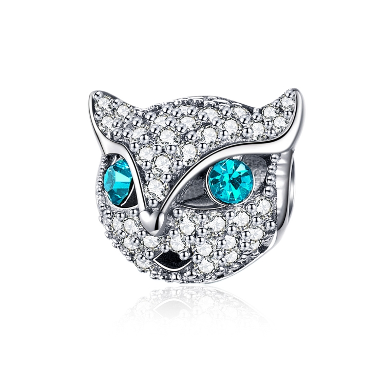 

S925 Sterling Silver Bracelet Beaded Cat With Diamond Meow Star Beads DIY Accessories