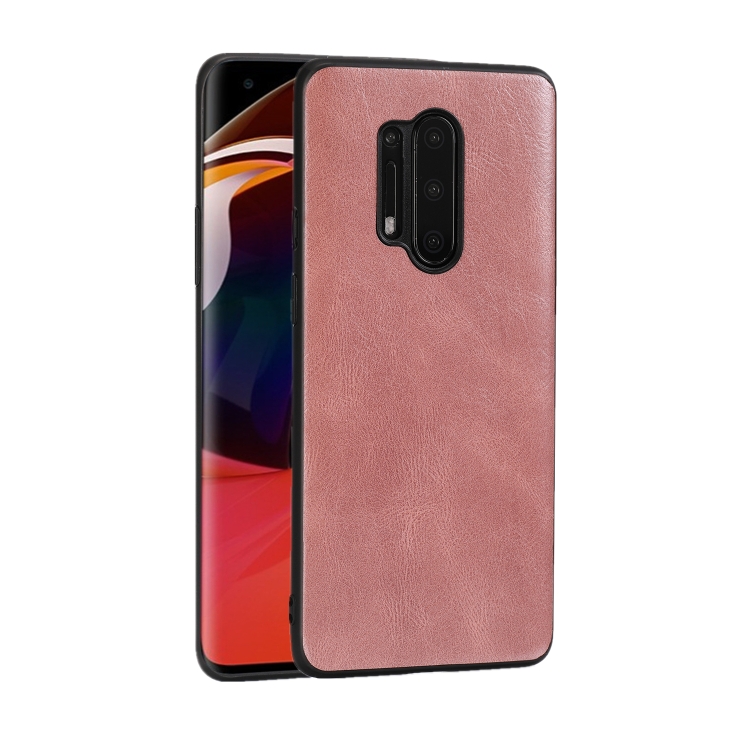 

For OnePlus 8 Pro Crazy Horse Textured Calfskin PU+PC+TPU Case(Rose Gold)