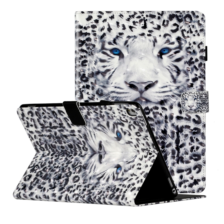 

For iPad 10.2 inch 3D Pattern Horizontal Flip Leather Case with Card Slots & Holder & Sleep / Wake-up Function(Leopard)