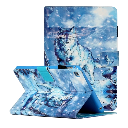 

For iPad Mini 5 / 4 / 3 / 2 / 1 3D Pattern Horizontal Flip Leather Case with Card Slots & Holder & Sleep / Wake-up Function(Snow Mountain Wolf)