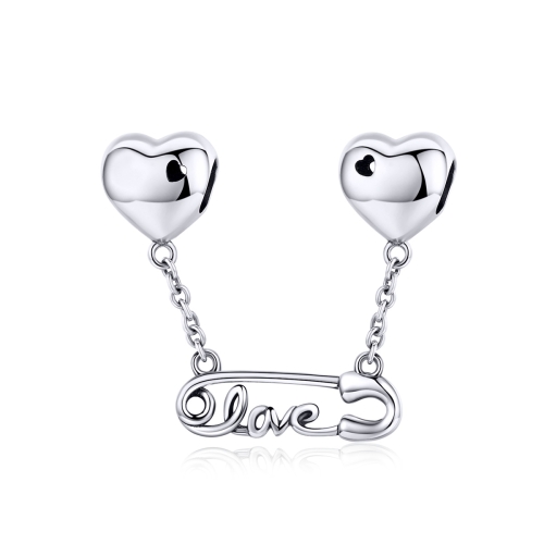 

S925 Sterling Silver Pendant Love Button Needle Beads DIY Bracelet Necklace Accessories