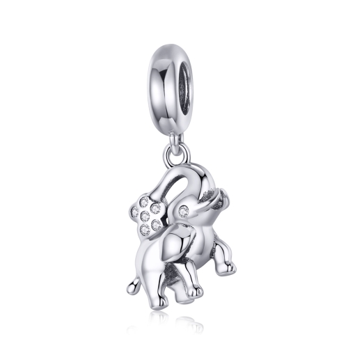 

S925 Sterling Silver Pendant Happy Baby Elephant Beads DIY Bracelet Necklace Accessories