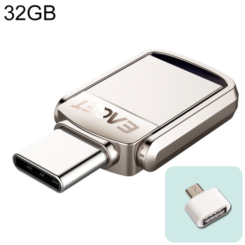 

EAGET 32G USB 3.1 + Type-C / USB-C Interface Metal Twister Flash U Disk, with Micro USB OTG Adapter