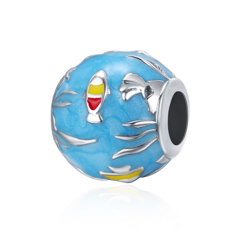 

S925 Sterling Silver Pendant Underwater World Beads DIY Bracelet Necklace Accessories