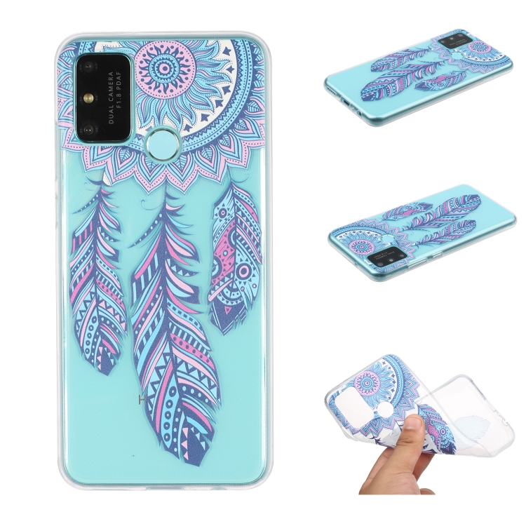 

For Samsung Galaxy M31 Coloured Drawing Pattern Transparent TPU Protective Case(Windmill)