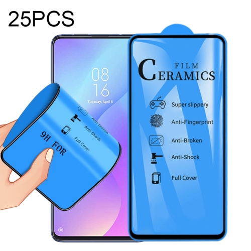 

For Xiaomi Mi 9T 25 PCS 2.5D Full Glue Full Cover Ceramics Film