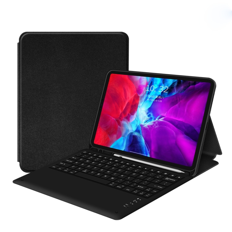 

For iPad Pro 12.9 (2020) Mutural Bojue Series Wireless Bluetooth Keyboard Leather Case with Holder & Pen Slot(Black)