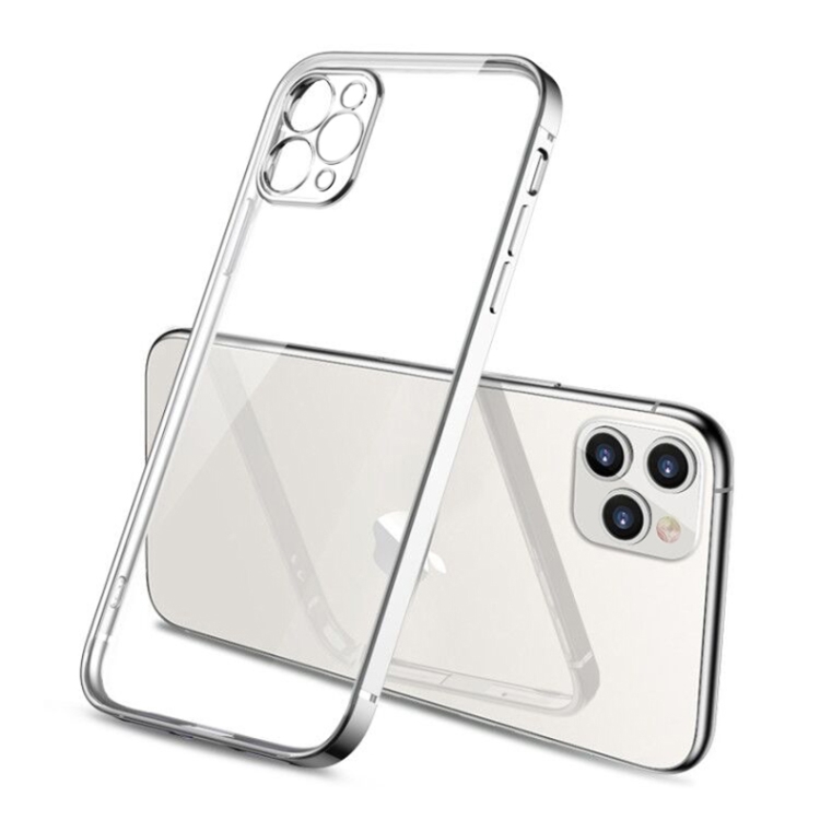 

For iPhone 11 Pro GKK Straight Edge Phantom TPU + Plating Protective Case(Silver)