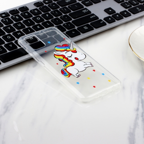 

For Samsung Galaxy A51 Coloured Drawing Pattern Highly Transparent TPU Protective Case(Unicorn)