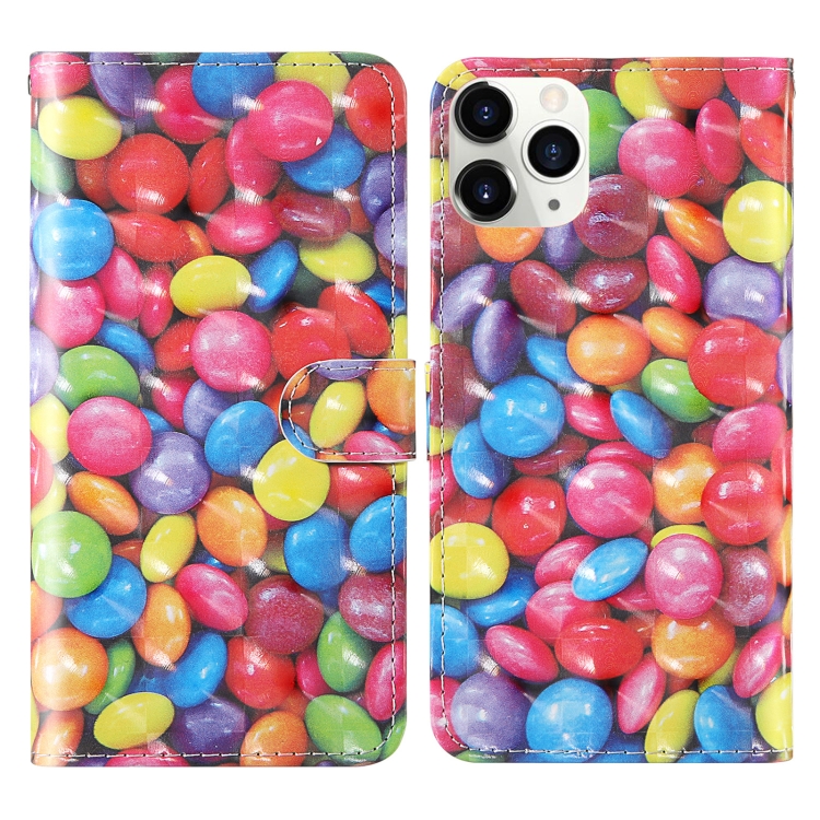 

For iPhone 12 Pro Max 3D Painting Colored Drawing Pattern Horizontal Flip TPU + PU Leather Case with Holder & Card Slots & Wallet & Lanyard(Colored Sugar)