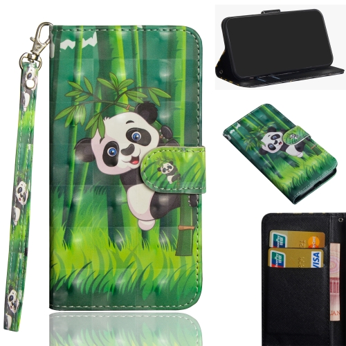 

For Xiaomi Redmi 9 3D Painting Pattern Horizontal Flip TPU + PU Leather Case with Holder & Card Slots & Wallet(Panda Climbing Bamboo)