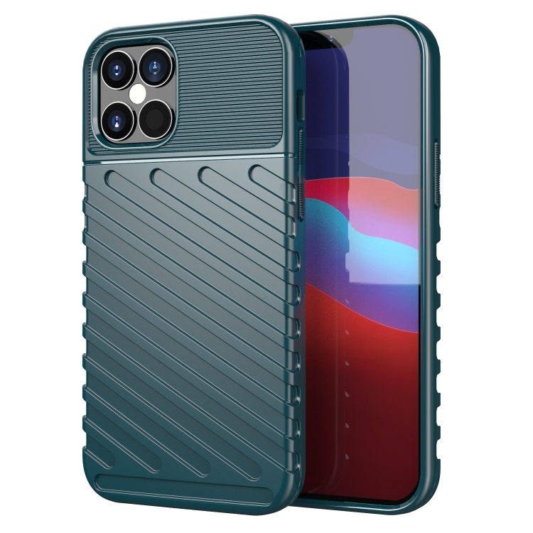 

For iPhone 12 / 12 Pro Thunderbolt Shockproof TPU Soft Case(Green)
